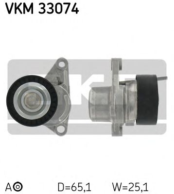 Натяжной ролик поликлинового ремня SKF VKM 33074