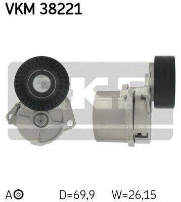 Натяжной ролик поликлинового ремня SKF VKM 38221