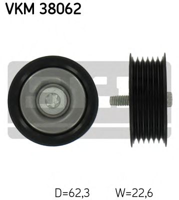 Направляющий / паразитный ролик  поликлинового ремня SKF VKM 38062