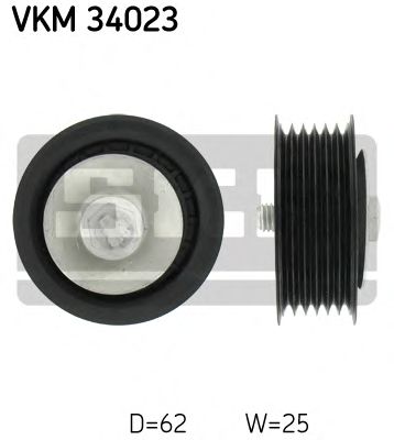 Направляющий / паразитный ролик  поликлинового ремня SKF VKM 34023