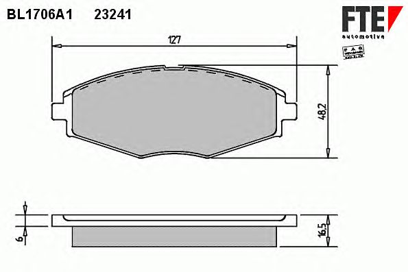 Тормозные колодки FTE BL1706A1