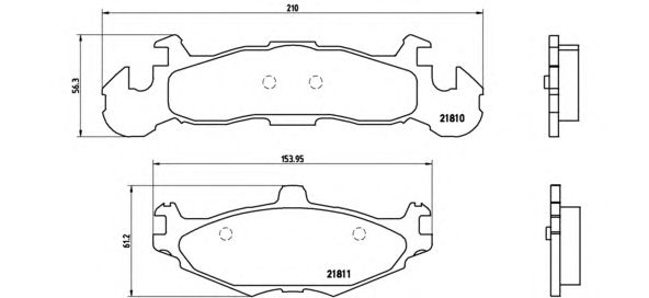 Тормозные колодки BREMBO P 11 001
