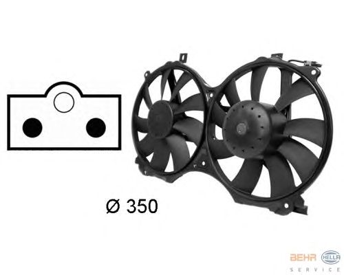 Вентилятор охлаждения HELLA 8EW 009 158-741