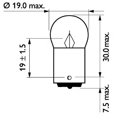 Лампа накаливания PHILIPS 13814B2 (фонарь освещения номерного знака, задний габаритный огон, стояночные огни / габаритные фонари)