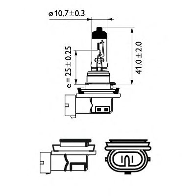 Лампа накаливания PHILIPS 12362PRB1 (фара дальнего света, основная фара, противотуманная фара, стояночные огни / габаритные фонари, фара с автоматической системой стабилизации, фара дневного освещения)