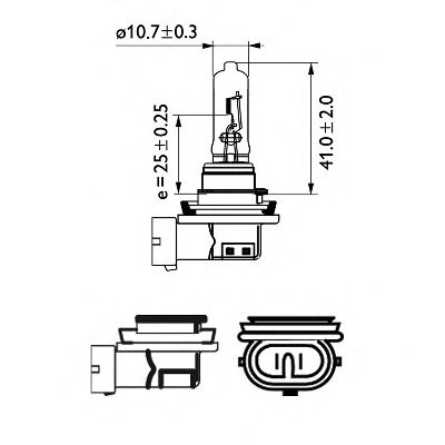 Лампа накаливания PHILIPS 12361B1 (фара дальнего света, основная фара, противотуманная фара, фара с автоматической системой стабилизации)