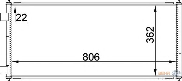 Радиатор кондиционера HELLA 8FC 351 300-751