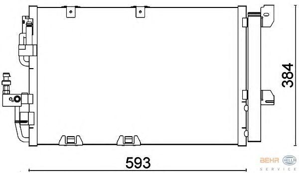 Радіатор кондиціонера HELLA 8FC 351 301-224