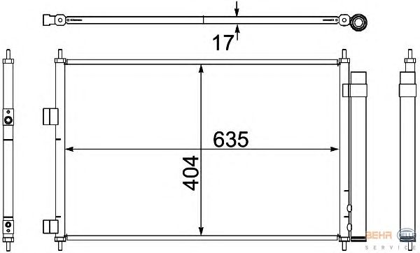 Радиатор кондиционера HELLA 8FC 351 304-341