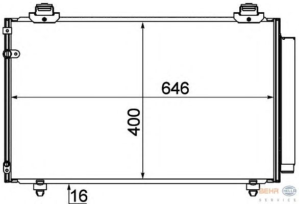 Радиатор кондиционера HELLA 8FC 351 310-131