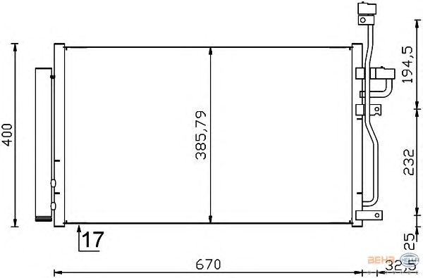Радиатор кондиционера HELLA 8FC 351 319-191