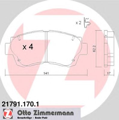 Тормозные колодки ZIMMERMANN 21791.170.1