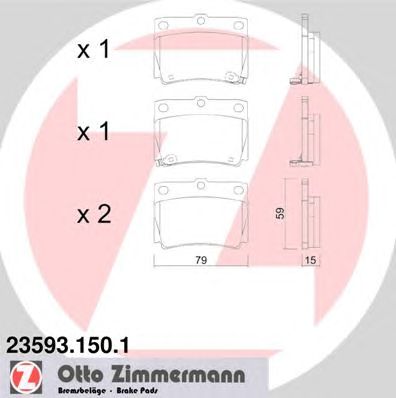Гальмівні колодки ZIMMERMANN 23593.150.1