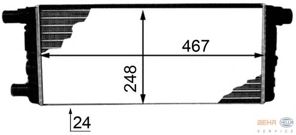 Радіатор, охолодження двигуна HELLA 8MK 376 718-311