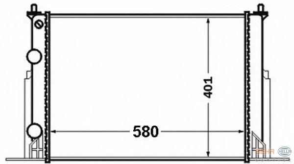 Радиатор, охлаждение двигателя HELLA 8MK 376 767-731