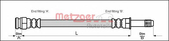 Тормозной шланг METZGER 4112522