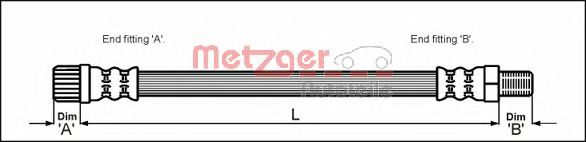 Тормозной шланг METZGER 4111162