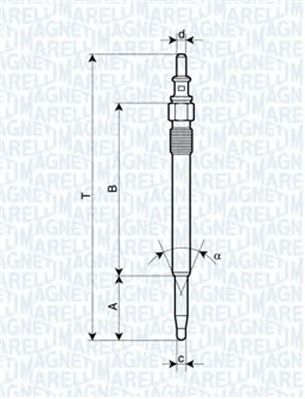 Свеча накала MAGNETI MARELLI 062900052304