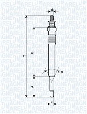 Свеча накала MAGNETI MARELLI 062900001304