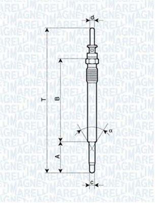 Свеча накала MAGNETI MARELLI 062900009304