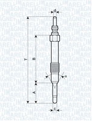 Свеча накала MAGNETI MARELLI 062900014304
