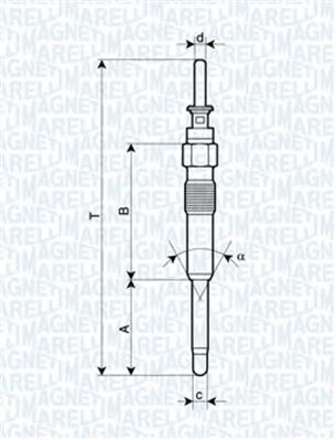 Свеча накала MAGNETI MARELLI 062900023304