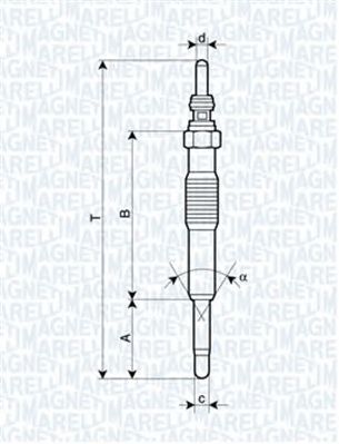 Свеча накала MAGNETI MARELLI 062900027304