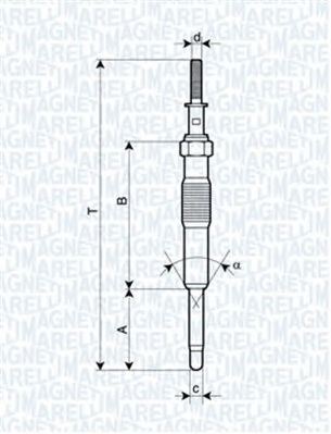 Свеча накала MAGNETI MARELLI 062900034304