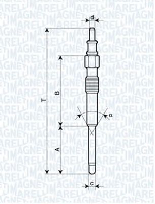 Свеча накала MAGNETI MARELLI 062900042304