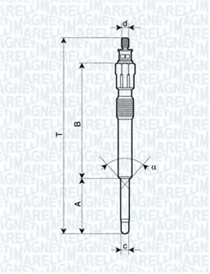 Свеча накала MAGNETI MARELLI 062900043304