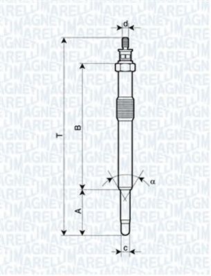 Свеча накала MAGNETI MARELLI 062900049304