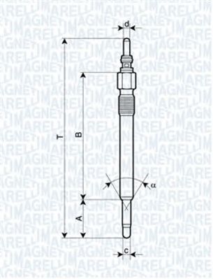 Свеча накала MAGNETI MARELLI 062900057304