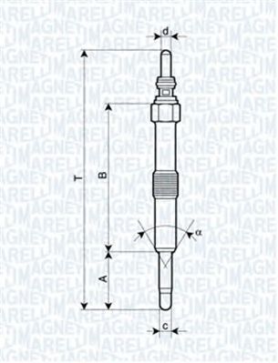 Свеча накала MAGNETI MARELLI 062900067304