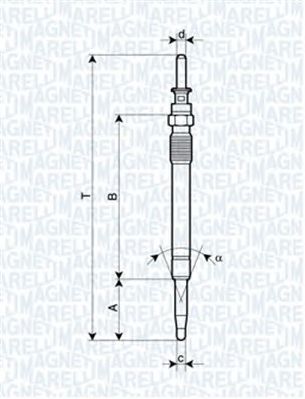 Свеча накала MAGNETI MARELLI 062900078304