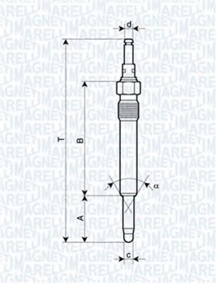 Свеча накала MAGNETI MARELLI 062900003304