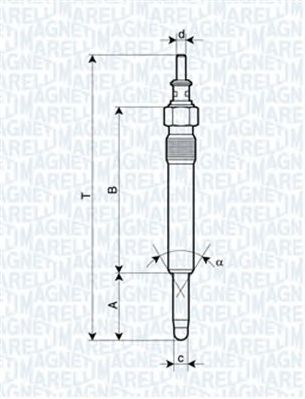 Свеча накала MAGNETI MARELLI 062900004304