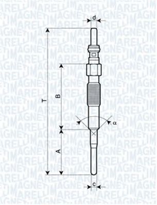 Свеча накала MAGNETI MARELLI 062900079304