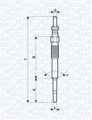Свеча накала MAGNETI MARELLI 062900080304
