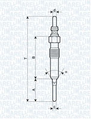 Свеча накала MAGNETI MARELLI 062900087304