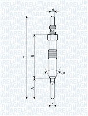 Свеча накала MAGNETI MARELLI 062900089304