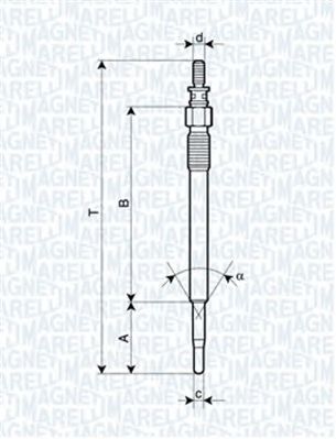 Свеча накала MAGNETI MARELLI 062900022304