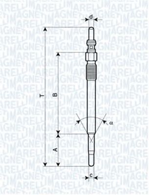 Свеча накала MAGNETI MARELLI 062900029304