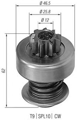 Бендикс стартера MAGNETI MARELLI 940113020089