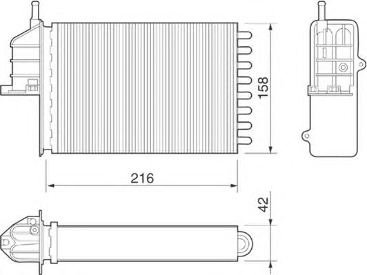 Радиатор отопителя MAGNETI MARELLI 350218073000
