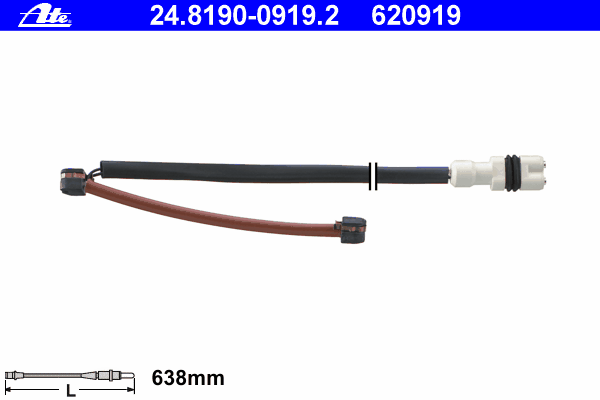 Датчик износа колодок ATE 24.8190-0919.2