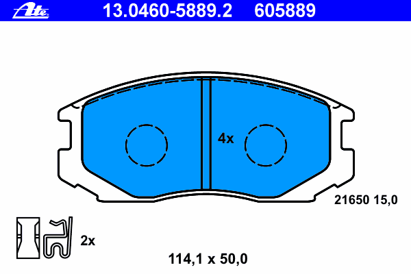 Тормозные колодки ATE 13.0460-5889.2