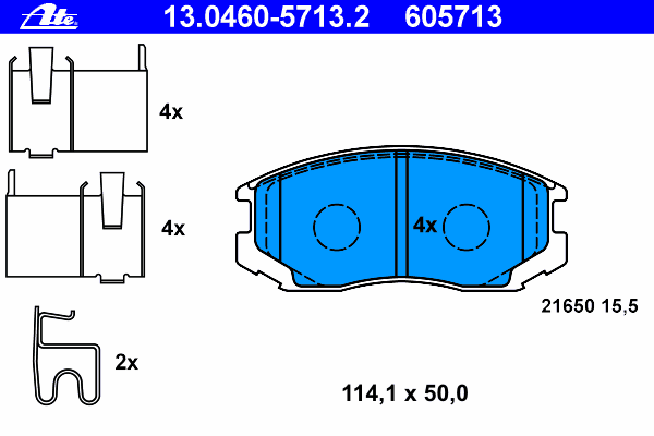 Тормозные колодки ATE 13.0460-5713.2
