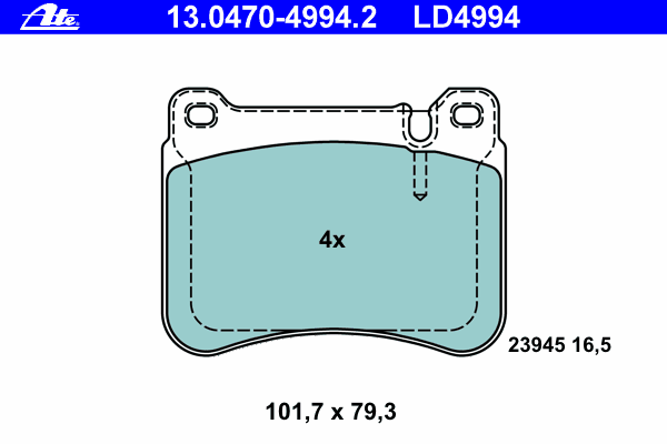 Тормозные колодки ATE 13.0470-4994.2 ATE Ceramic