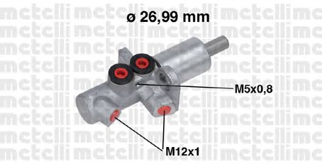 Головний гальмівний циліндр METELLI 05-0733