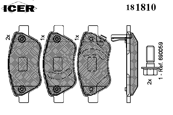 Тормозные колодки ICER 181810